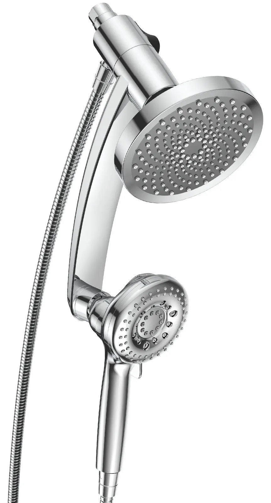 Vihona Shower Head Combo: fixed shower head, handheld and hose on the exclusive bracket